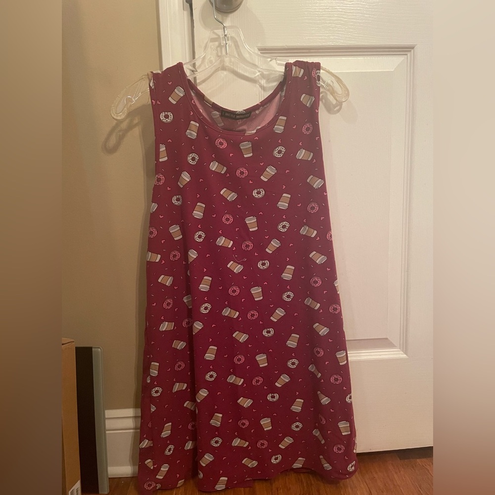 Nightgown, women, purple, coffee, comfy, Medium
